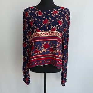 Women’s Faithfully Floral Navy and Red